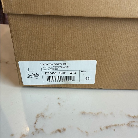 Christian Louboutin Movida jade green crushed velvet booties size 36 - Picture 2 of 7